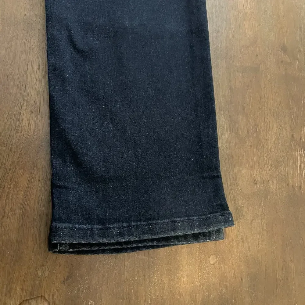 NWT D & Co Womens Stretch Jean Sz 18W Blue Dark Wash Pull On Skinny Leg Mid Rise - Picture 8 of 11